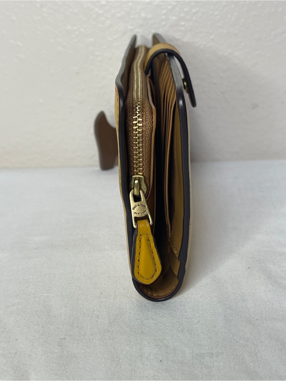Coach Yellow Mustard Continental Zip Wallet - Picture 6 of 12